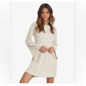 ROXY NWT Strolling Through Long Sleeve Rib Knit Dress